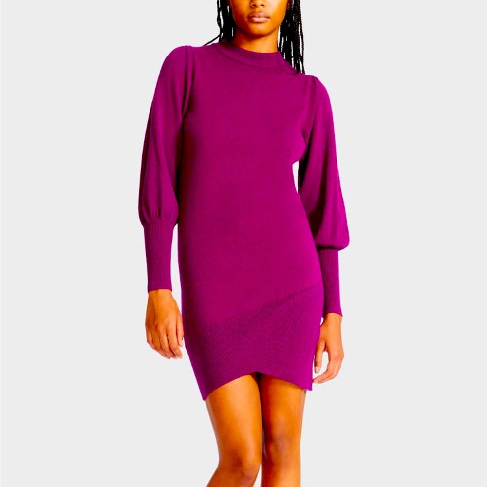 30-50% OFF! NWT BETSEY JOHNSON SWEATER DRESS W BALLOON LONG SLEEVES MIDI MAXI